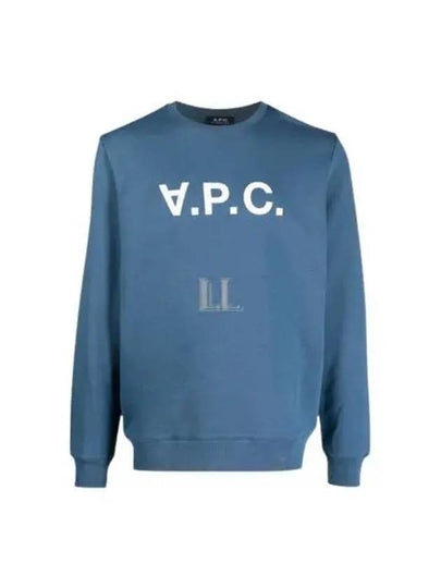 VPC Logo Crew Neck Sweatshirt Blue - A.P.C. - BALAAN 2