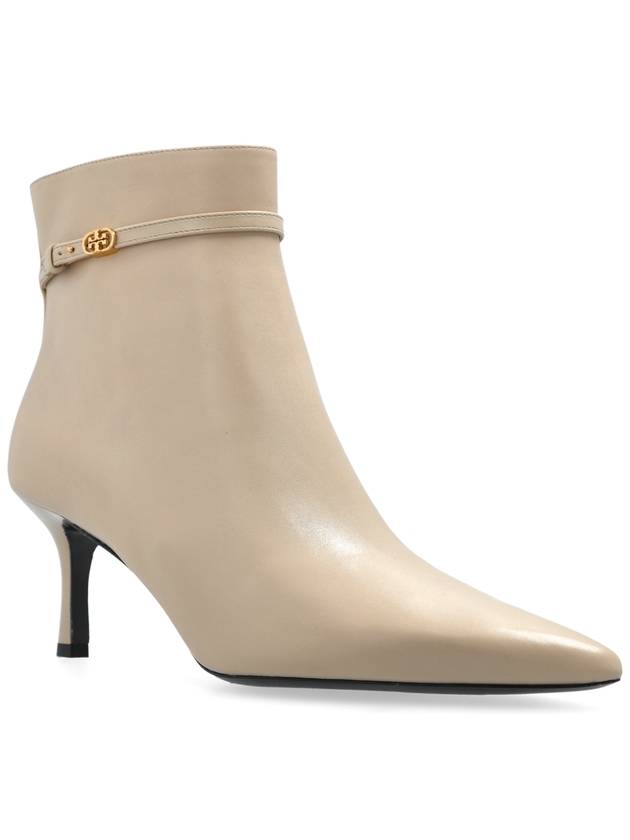 Tory Burch Ankle Boots Double T, Women's, Cream - TORY BURCH - BALAAN 4