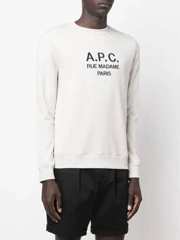 Rufus Embroidery Logo Sweatshirt Grey - A.P.C. - BALAAN 4