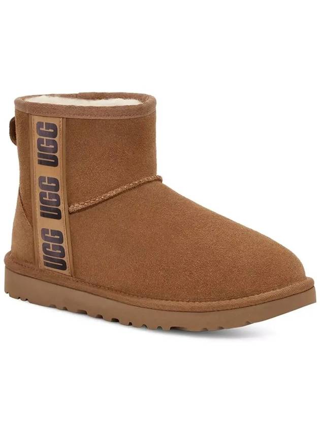 Women's Classic Mini II Logo Winter Boots Chestnut - UGG - BALAAN 5