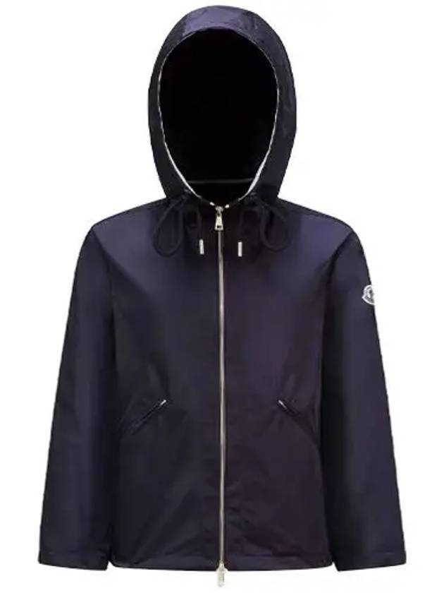 CASSIOPEA Cassiopeia logo patch hood zip-up windbreaker navy women's jacket 1A00060 54A1K 742 - MONCLER - BALAAN 1