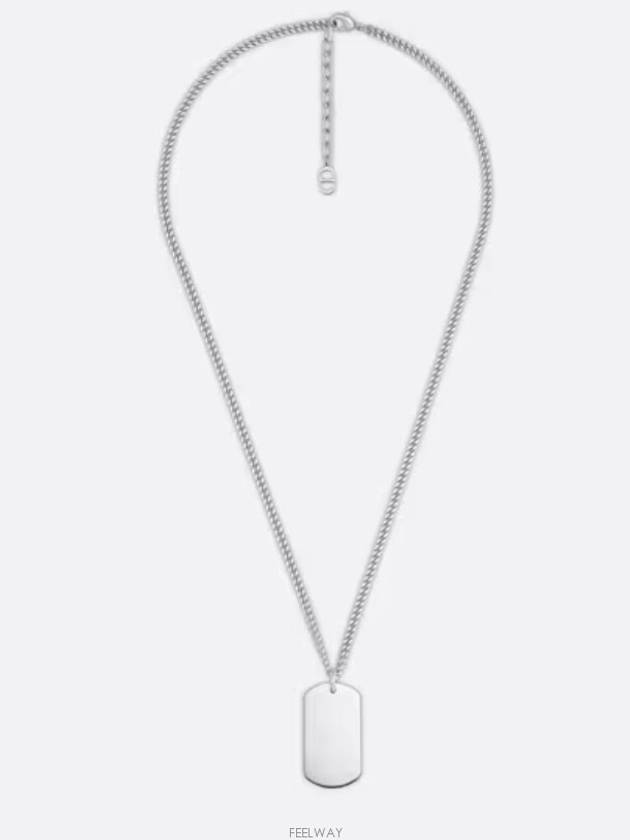 CD Plate Pendant Necklace Silver - DIOR - BALAAN 6