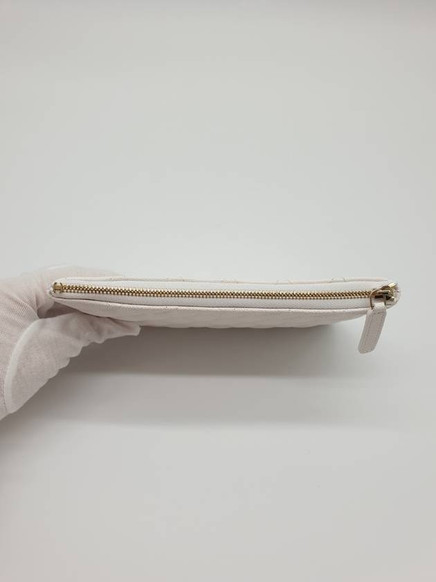 Classic Pouch Small White Caviar Champagne Gold AP4101 - CHANEL - BALAAN 6