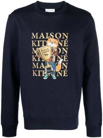 Fox Champion Regular Sweatshirt Navy - MAISON KITSUNE - BALAAN 1