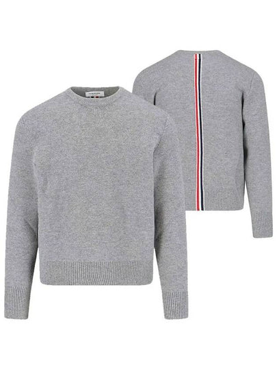 Arm Band Merino Wool Pique Knit Top Grey - THOM BROWNE - BALAAN 2