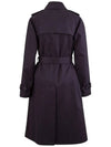 Greta double-breasted cotton trench coat navy - A.P.C. - BALAAN 4