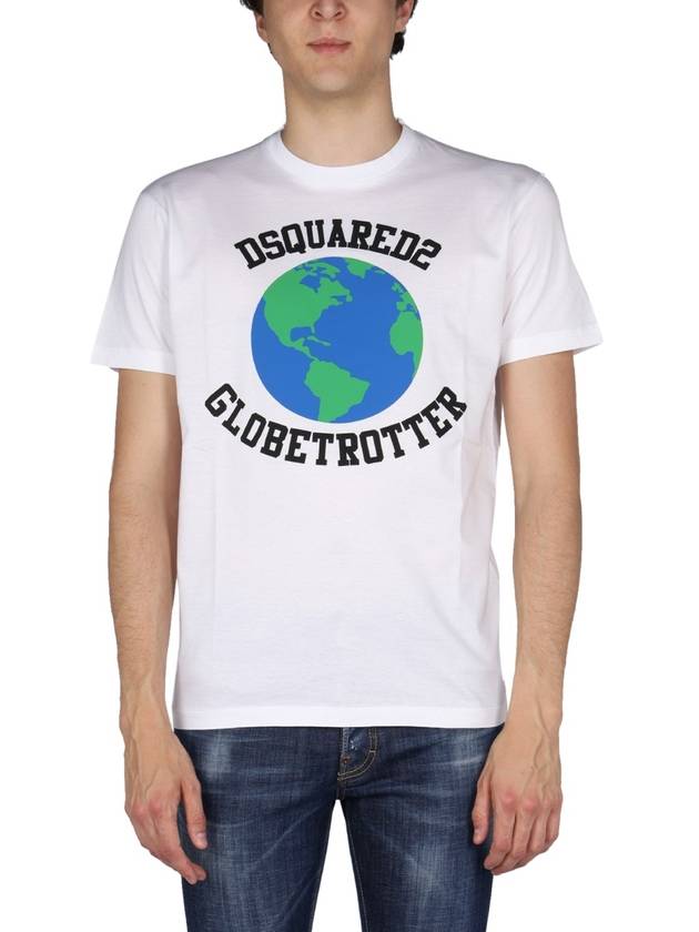 Globetrotter short sleeve t-shirt white - DSQUARED2 - BALAAN 2