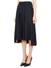 Super 120S Twill Below Knee Pleated Skirt Navy - THOM BROWNE - BALAAN 5