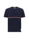 Midweight Jersey Short Sleeve T-Shirt Navy - THOM BROWNE - BALAAN 2