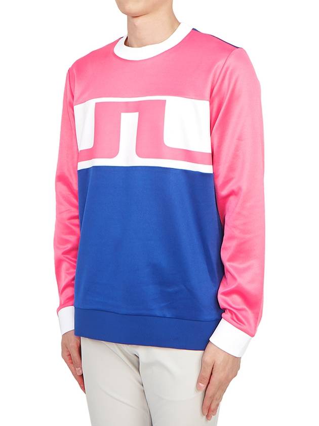 Jones Jones Crew Neck Sweatshirt Blue Pink - J.LINDEBERG - BALAAN 3