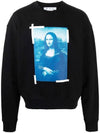 Mona Lisa Over Sweatshirt Black - OFF WHITE - BALAAN.