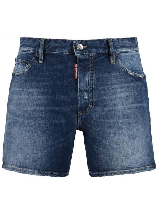 Men's Medium Washed Denim Shorts Blue - DSQUARED2 - BALAAN 2