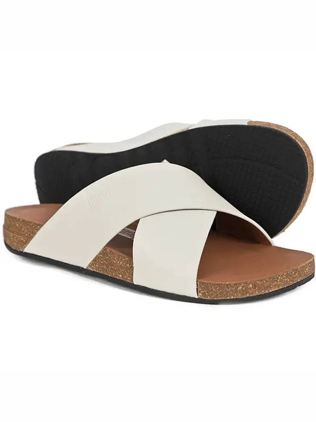 Eye Cushion Leather Cross Slippers Clay Grey - FITFLOP - BALAAN 3