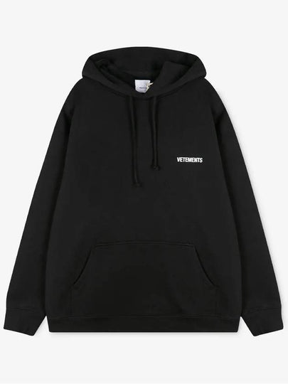 Women s hood back logo black hoodie UAH21TR535 1601 - VETEMENTS - BALAAN 2