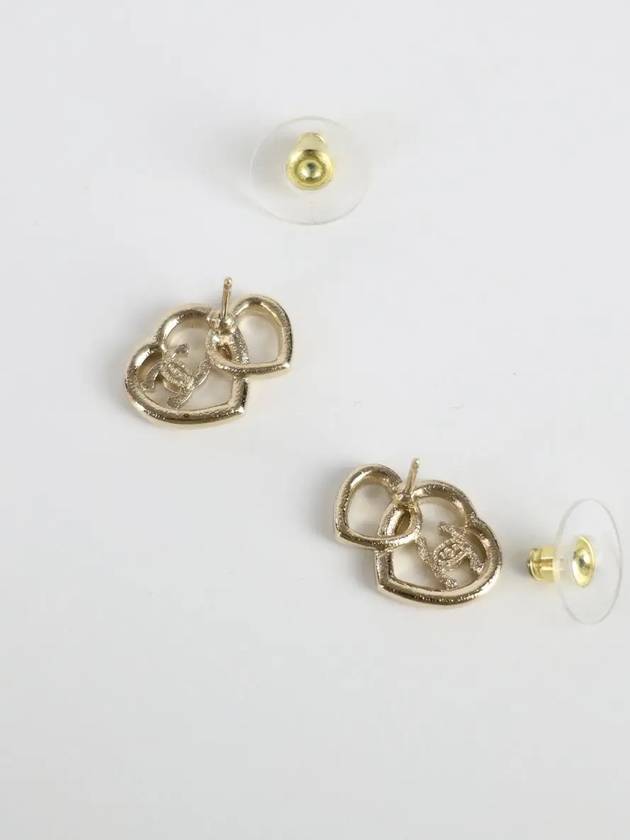 Double heart earrings ABB666 - CHANEL - BALAAN 4