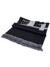 ERL Logo Blanket Muffler Black - DIOR - BALAAN 4