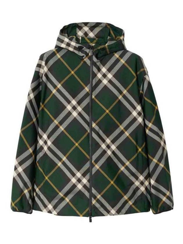 Check Pattern Hoodie Zip-Up Ivy - BURBERRY - BALAAN 2