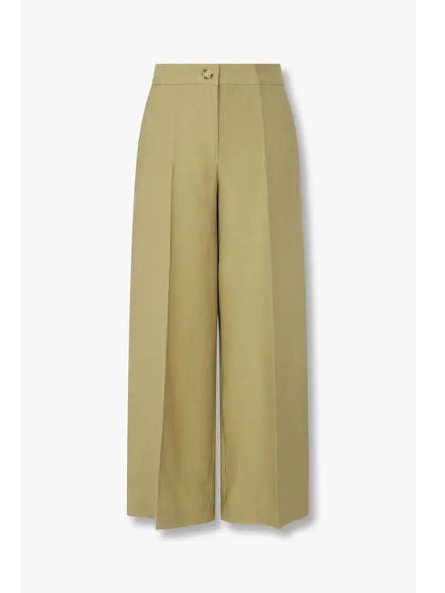 PS Women s Lyocell Wide Fit Banding Pants Olive - PAUL SMITH - BALAAN 1