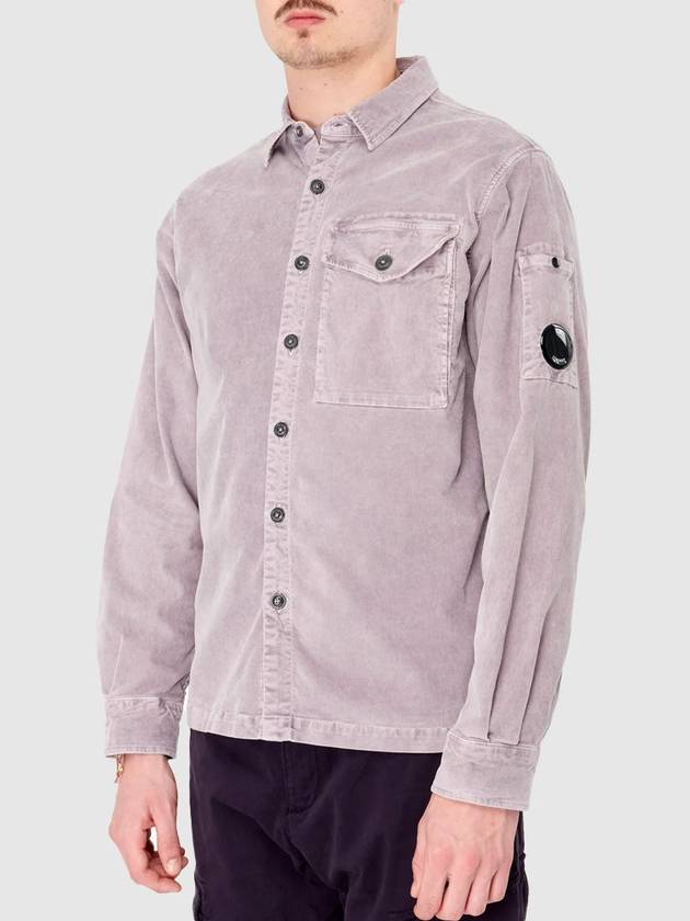 Lens Detail Long Sleeve Shirt Purple - CP COMPANY - BALAAN 3