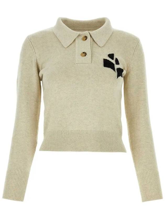 NOLA logo polo knit light gray PU0314FA A1X05E 02LY - ISABEL MARANT - BALAAN 1