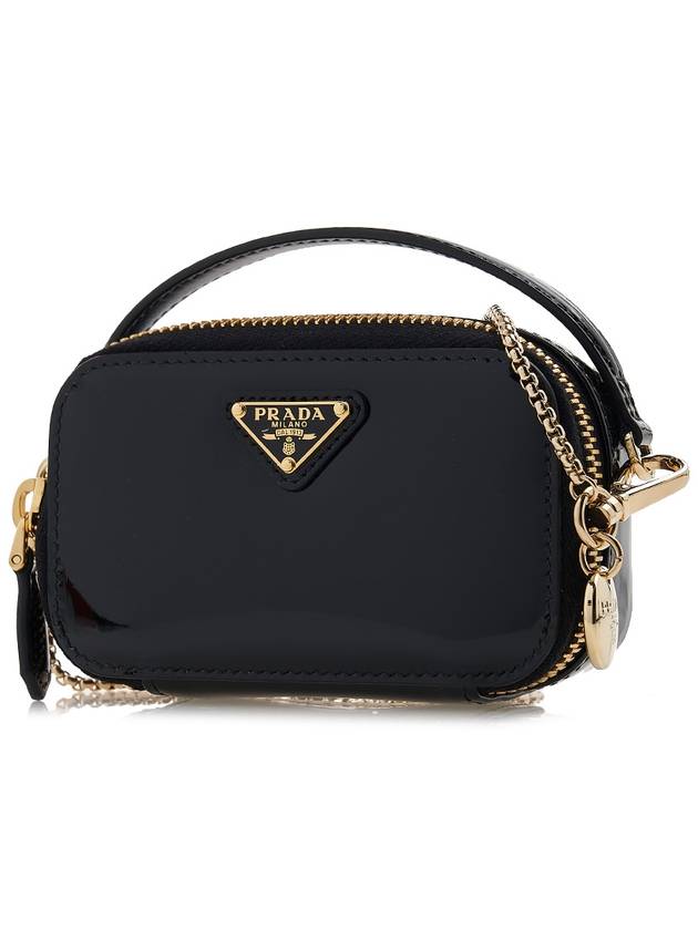 Patent Leather Mini Pouch Black - PRADA - BALAAN 3