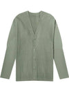 Color Pleated Cardigan Green - ISSEY MIYAKE - BALAAN 2