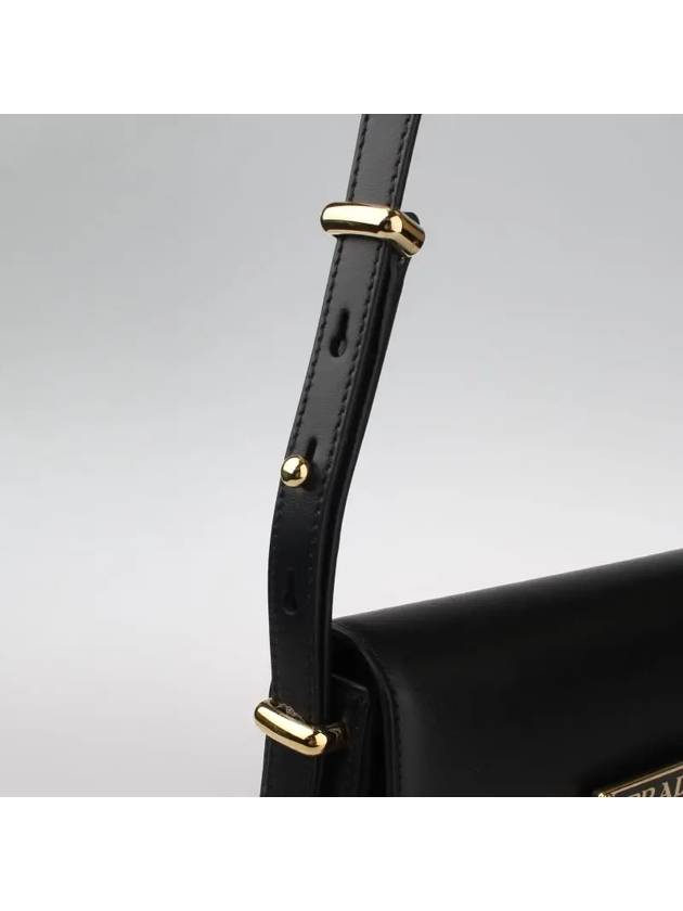 Leather Shoulder Bag Black - PRADA - BALAAN 4