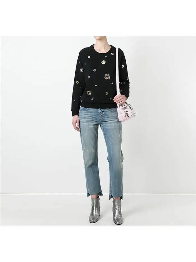 Women's Eyelet Sweatshirt BlackF752SW844952 99 - KENZO - BALAAN 3