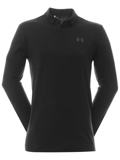 Men's UA Matchplay Long Sleeve Polo Shirt Black - UNDER ARMOUR - BALAAN 2