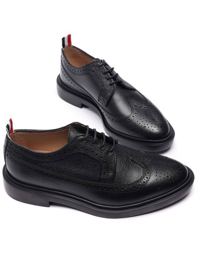 Men's Classic Long Wing Brogue Lace Up Brogue Shoes Black - THOM BROWNE - BALAAN 6