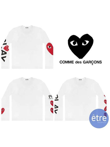 Men's Long Sleeve TShirt Long Sleeve TShirt Big Heart Play Logo - COMME DES GARCONS - BALAAN 1