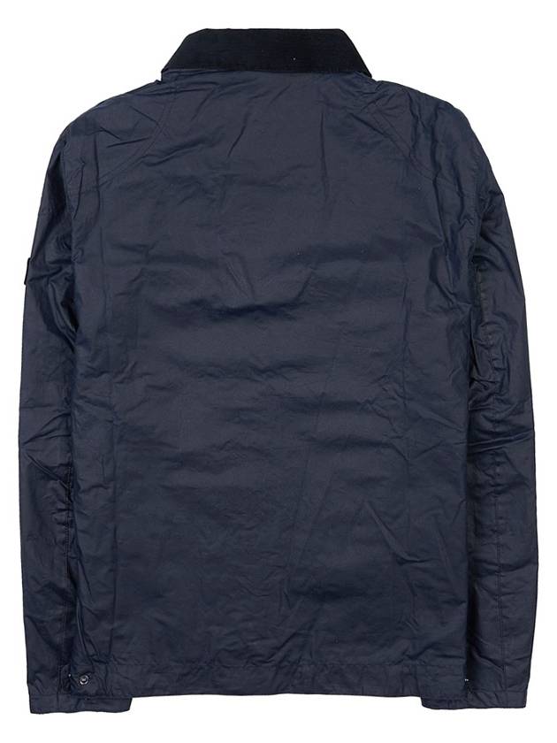 Edmound Wax Jacket Navy - BARBOUR - BALAAN 3