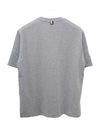 Cotton Oversized Pocket Short Sleeve T-Shirt Light Grey - THOM BROWNE - BALAAN 4