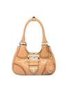 Moon Padded Nappa Leather Shoulder Bag Caramel - PRADA - BALAAN 1