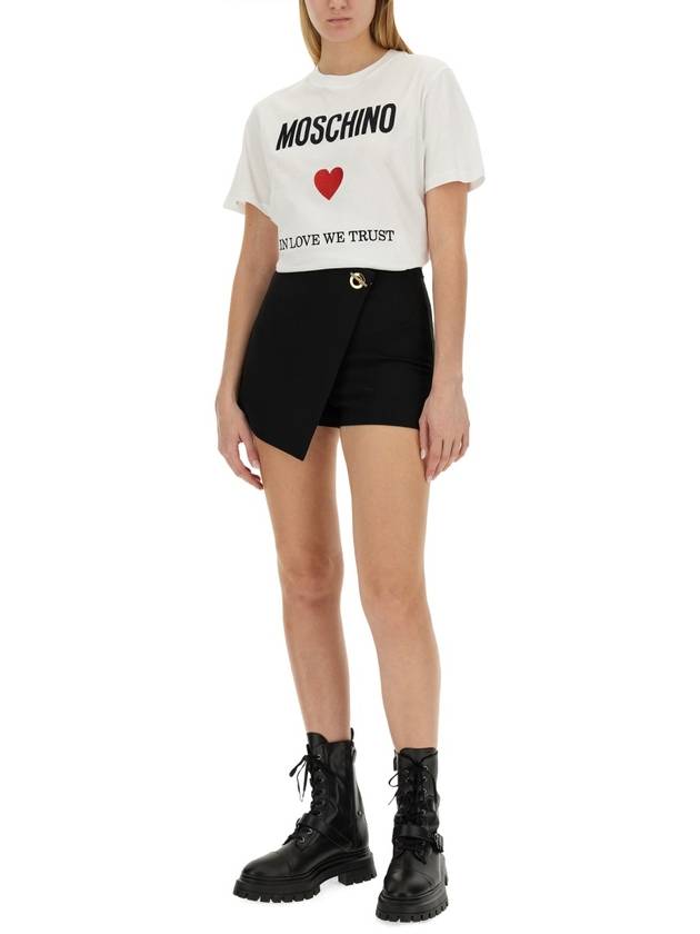 short sleeve t-shirt 07030541 2001 WHITE - MOSCHINO - BALAAN 3