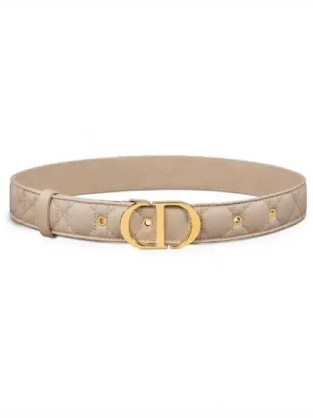 30MM Montaigne Cannage Calfskin Belt Powder Beige - DIOR - BALAAN 2