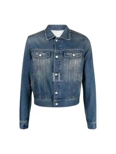 Men's Washed Cotton Sports Denim Jacket Blue - MAISON MARGIELA - BALAAN 2