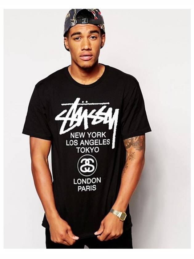 World Tour Short Sleeve T-Shirt White - STUSSY - BALAAN 6