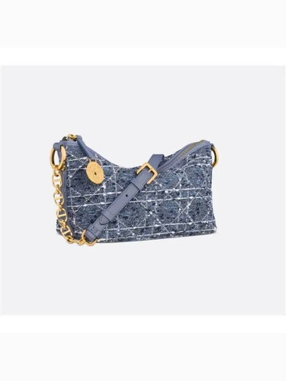 Chain Hobo Bag Blue Cannage Tweed S3202UMFY M52I - DIOR - BALAAN 2