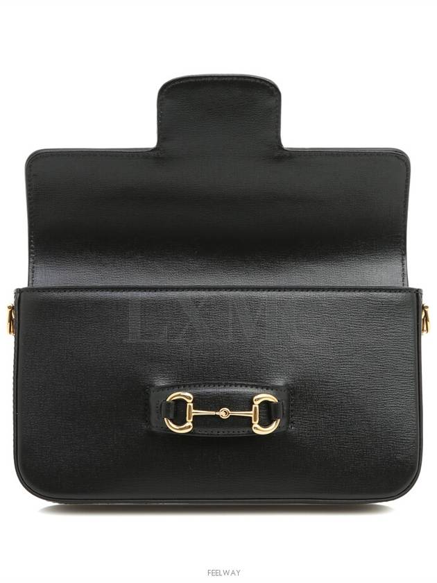 Horsebit 1955 Mini Bag Chain 752002 Black Gold Flap Shoulder - GUCCI - BALAAN 9