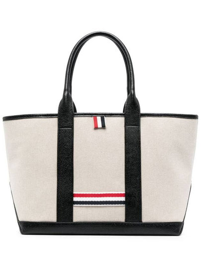 RWB Striped Tote Bag Black Beige - THOM BROWNE - BALAAN 2