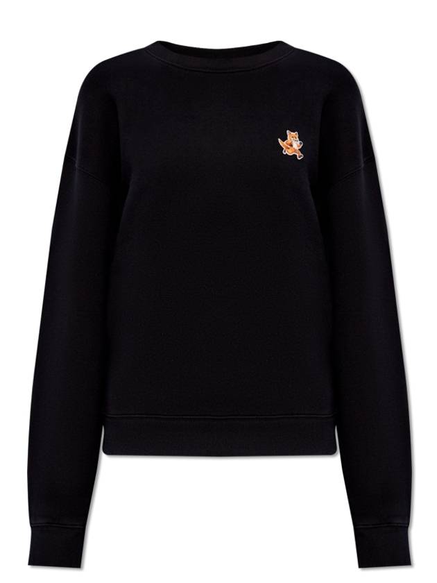 Speedy Fox Patch Comfort Sweatshirt Black - MAISON KITSUNE - BALAAN 2