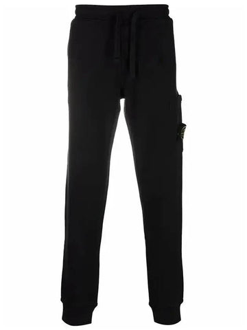 Men's Wappen Patch Training Jogger Track Pants Black - STONE ISLAND - BALAAN 1