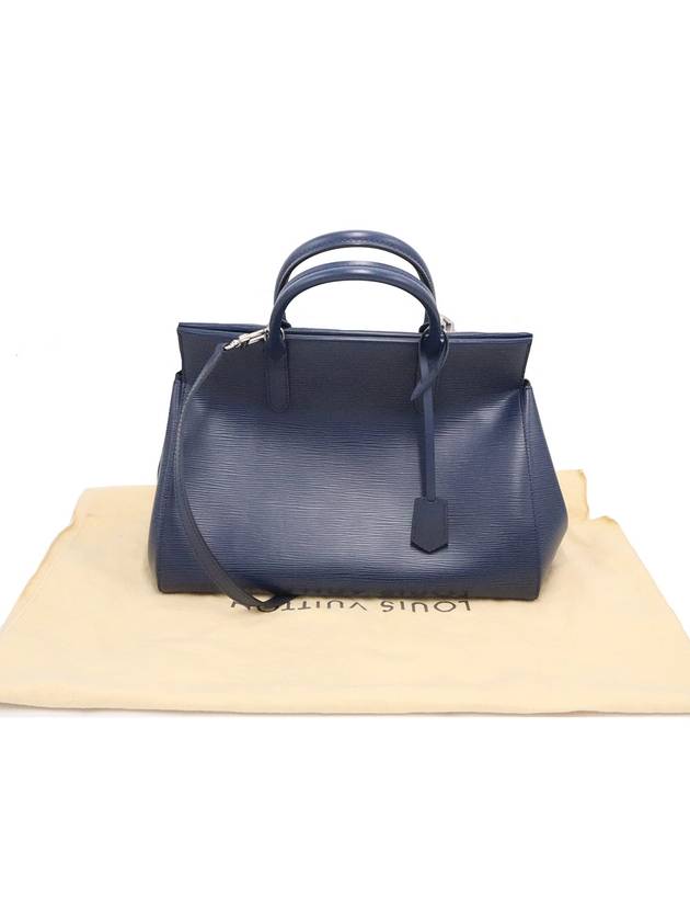 Women s Louis Vuitton M94612 Blue Epi Marley MM 2WAY gt bag Gangbuk used luxury goods - LOUIS VUITTON - BALAAN 3