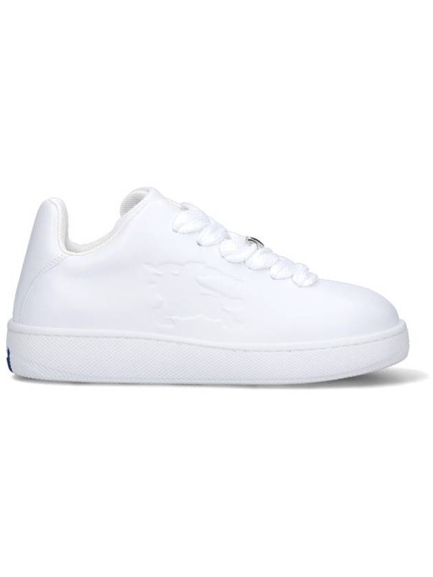 Kids Embossed Logo Leather Sneaker White - BURBERRY - BALAAN 2