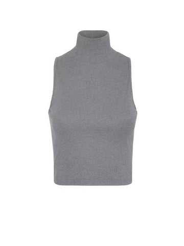 High Neck Cotton Sleeveless Grey - FENDI - BALAAN 1