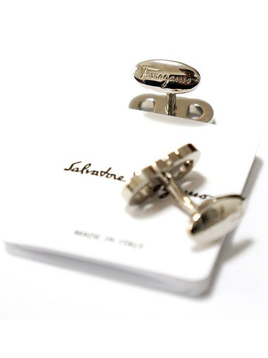 Ferragamo Gancini logo silver cufflinks - SALVATORE FERRAGAMO - BALAAN 1