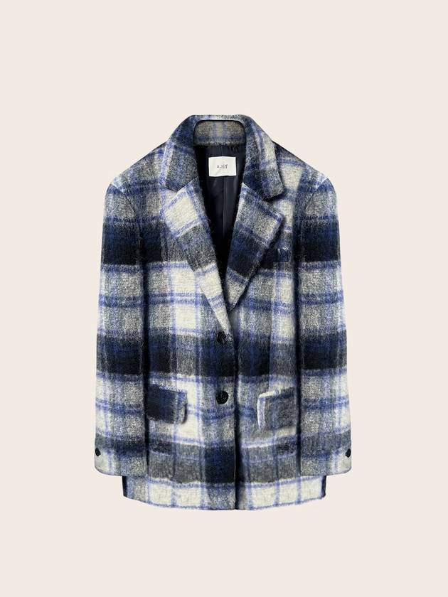 Classic Herringbone Check Jacket Blue - ARIFF - BALAAN 2