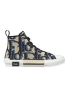 Oblique Jacquard B23 High Top Sneakers Black Beige - DIOR - BALAAN 1