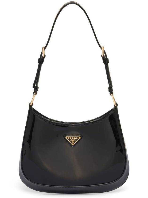 Cleo Patent Leather Shoulder Bag Black - PRADA - BALAAN 2